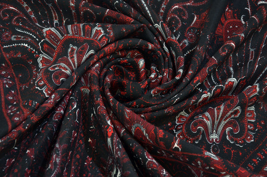 Pañuelo Étnico Retro Estampado Cachemir Xinjiang con Borlas - Image 26