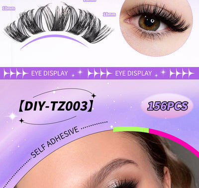 Kit Completo de Pestañas Postizas Segmentadas con Adhesivo Doble - Image 16