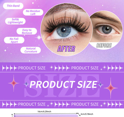 Kit Completo de Pestañas Postizas Segmentadas con Adhesivo Doble - Image 26