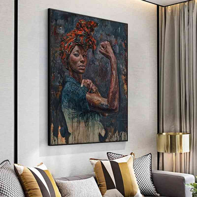 Cuadro de Lona Mujer Africana Fuerte - Arte de Pared Inspirador - Image 2