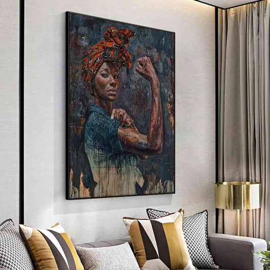 Cuadro de Lona Mujer Africana Fuerte - Arte de Pared Inspirador - Image 2
