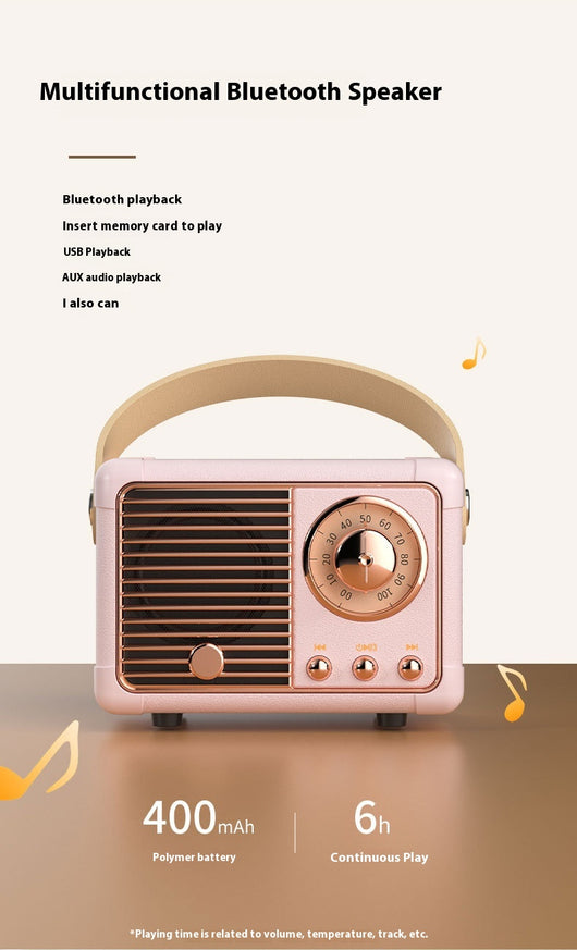 Altavoz Bluetooth Portátil Retro Mini Inalámbrico para Auto y Escritorio - Image 50