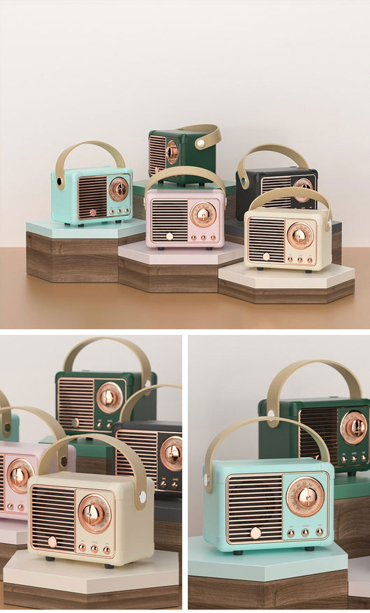 Altavoz Bluetooth Portátil Retro Mini Inalámbrico para Auto y Escritorio - Image 53