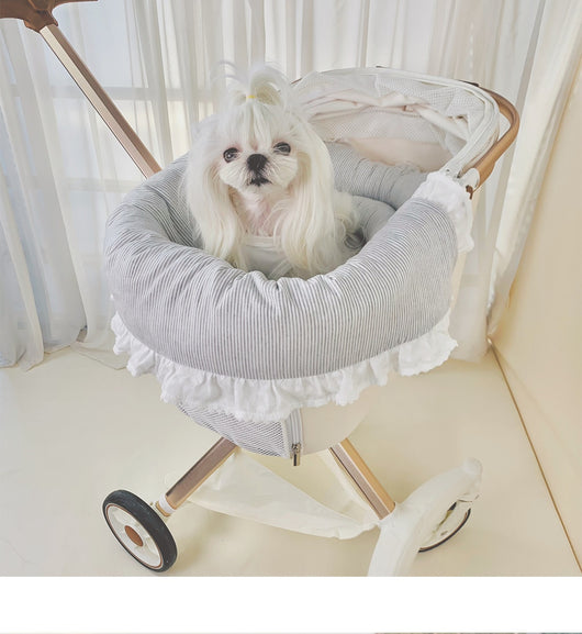 Set de 3 Piezas Acolchonadas Desmontables para Carriola de Mascotas - Algodón Puro Lavable - Image 31