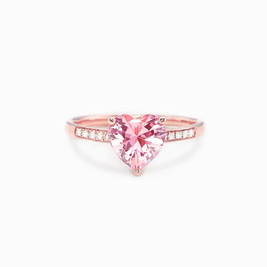 Anillo Corazón Melocotón en Plata de Ley S925 para Mujer - Image 13
