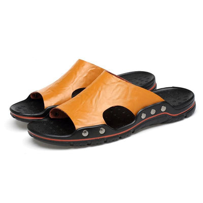 Pantuflas de Cuero Grandes Elegantes Antideslizantes Resistentes - Image 8