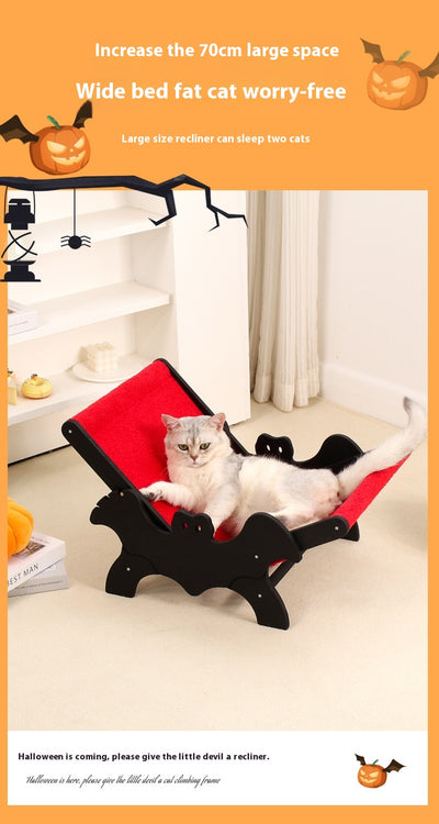 Reclinador para Gatos Murciélago Halloween Negro y Rojo - Image 18