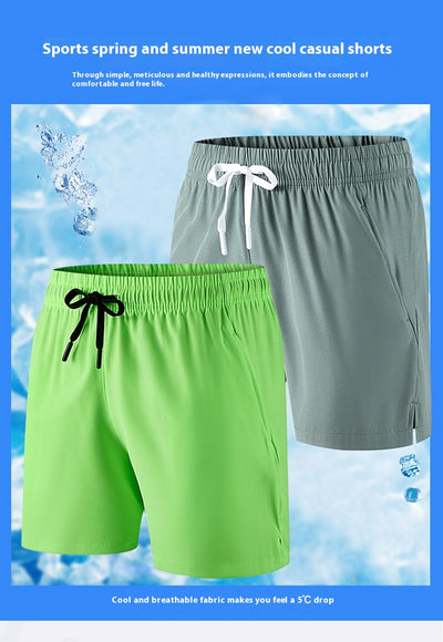Pantalones Cortos Deportivos Ice Silk para Hombre - Tallas Grandes Playa y Ocio - Image 15