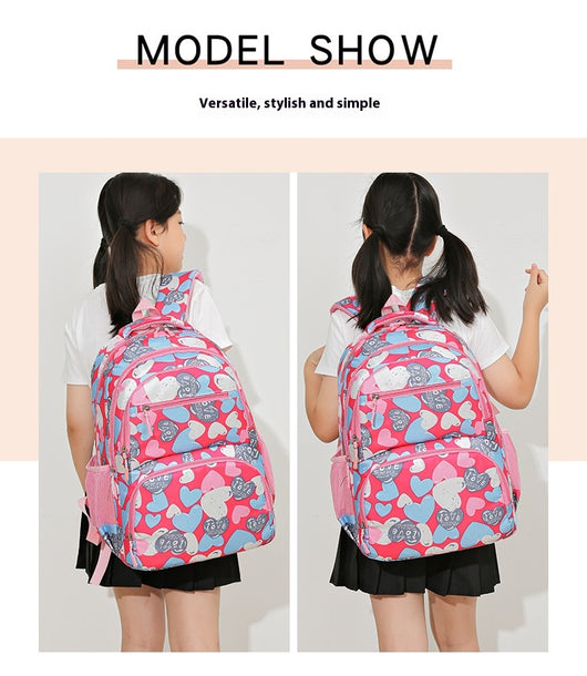 Mochila Escolar de Gran Capacidad con Alivio de Carga para Niños - Image 12