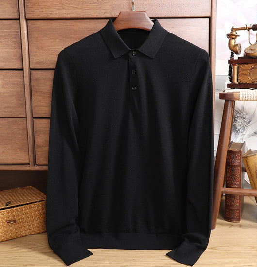 Camiseta Manga Larga de Seda Morera para Hombre - Básico Liso - Image 28