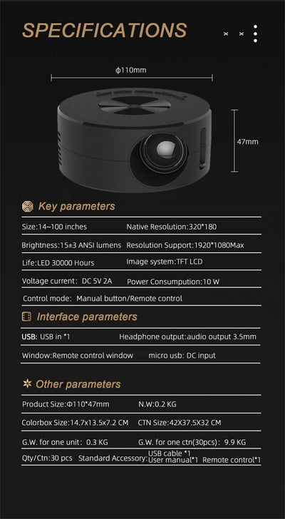 Proyector Portátil WiFi 1080P LED - Cine en Casa y Entretenimiento Multimedia - Image 31