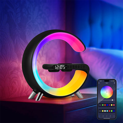 Lámpara LED Inteligente G con Altavoz Bluetooth, Cargador Inalámbrico y Control por App - Image 38