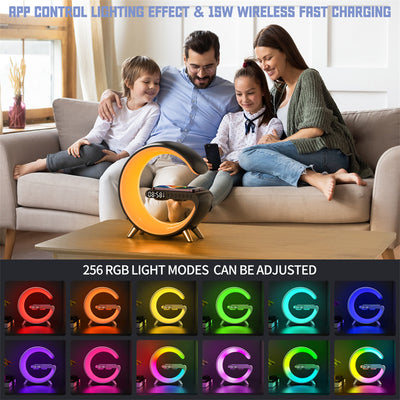 Lámpara LED Inteligente G con Altavoz Bluetooth, Cargador Inalámbrico y Control por App - Image 45