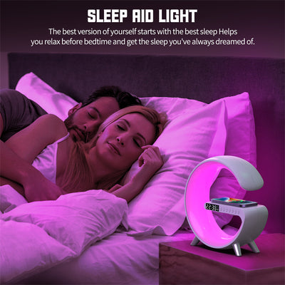 Lámpara LED Inteligente G con Altavoz Bluetooth, Cargador Inalámbrico y Control por App - Image 47
