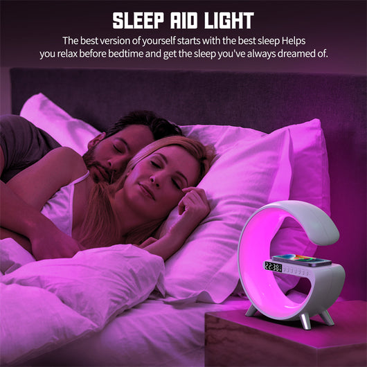 Lámpara LED Inteligente G con Altavoz Bluetooth, Cargador Inalámbrico y Control por App - Image 47