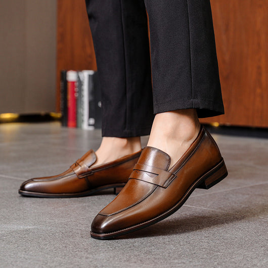 Zapatos de Cuero para Hombre Estilo Ejecutivo Primera Capa Ante - Image 31