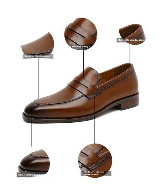 Zapatos de Cuero para Hombre Estilo Ejecutivo Primera Capa Ante - Image 32
