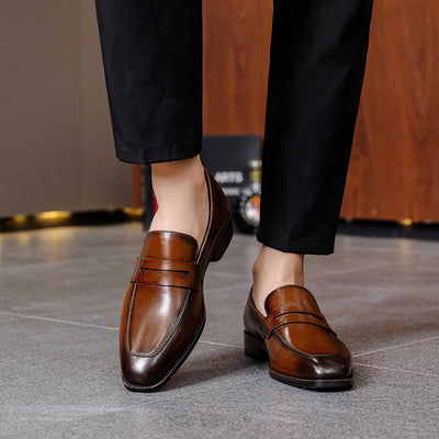 Zapatos de Cuero para Hombre Estilo Ejecutivo Primera Capa Ante - Image 35