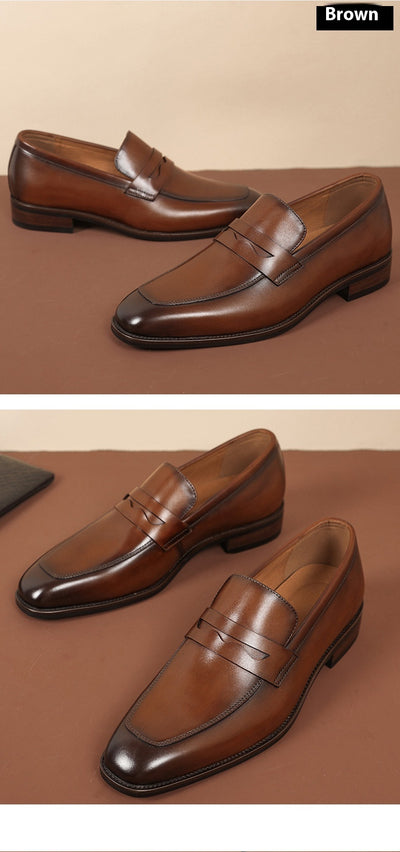 Zapatos de Cuero para Hombre Estilo Ejecutivo Primera Capa Ante - Image 39