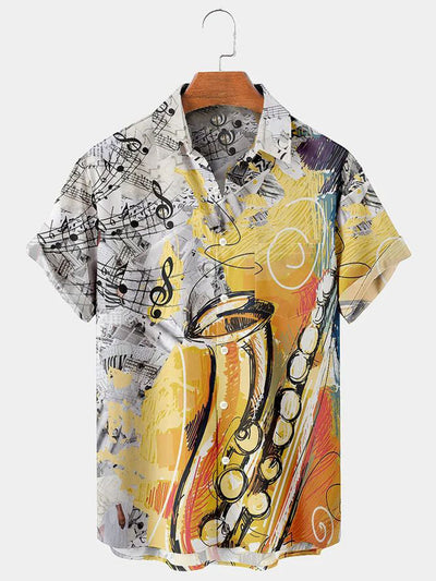 Camisa Casual Hombre con Estampado 3D Versátil y Moderno - Image 9