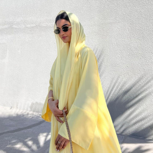 Vestido Abaya de Satén Suave - Moda Elegante Oriente Medio - Image 32