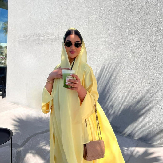 Vestido Abaya de Satén Suave - Moda Elegante Oriente Medio - Image 37