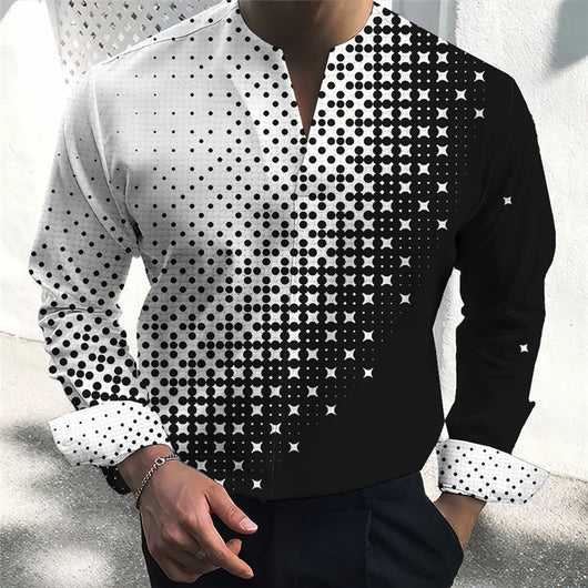 Camisa Casual Slim Fit Talla Grande para Hombre con Diseño 3D - Image 14