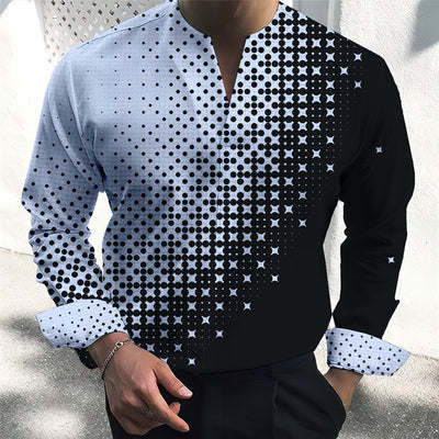 Camisa Casual Slim Fit Talla Grande para Hombre con Diseño 3D - Image 15