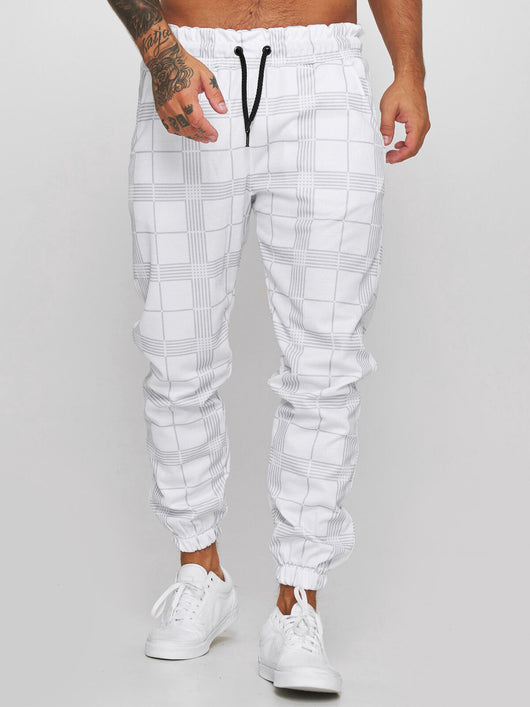 Pantalones Casuales con Estampado Digital 3D Cuadriculado - Image 7