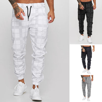 Pantalones Casuales con Estampado Digital 3D Cuadriculado - Image 8