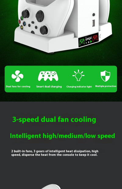 Almohadilla Refrigerante Multifunción con Ventilador, Soporte para Auriculares y Luces LED - Image 19