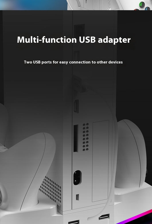 Almohadilla Refrigerante Multifunción con Ventilador, Soporte para Auriculares y Luces LED - Image 23
