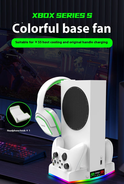Almohadilla Refrigerante Multifunción con Ventilador, Soporte para Auriculares y Luces LED - Image 31