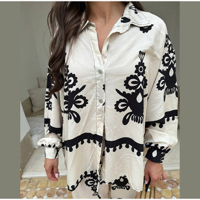 Conjunto Casual Mujer: Blusa Estampada y Pantalón de Moda - Image 9