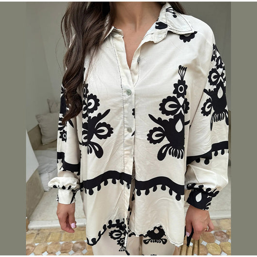 Conjunto Casual Mujer: Blusa Estampada y Pantalón de Moda - Image 9