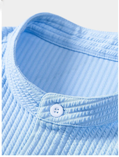 Camisa Suelta de Manga Corta para Hombre - Comodidad Veraniega - Image 19