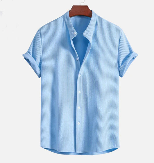 Camisa Suelta de Manga Corta para Hombre - Comodidad Veraniega - Image 20