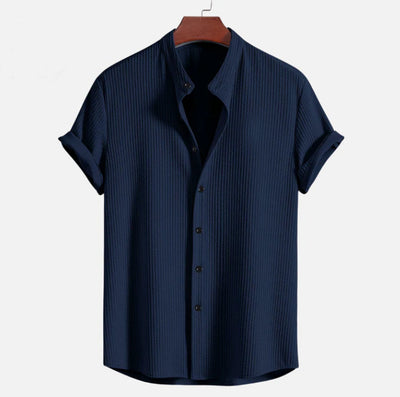 Camisa Suelta de Manga Corta para Hombre - Comodidad Veraniega - Image 21