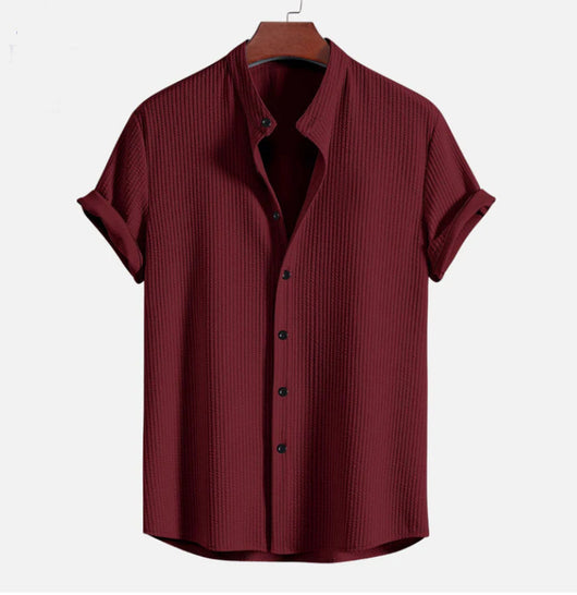 Camisa Suelta de Manga Corta para Hombre - Comodidad Veraniega - Image 25