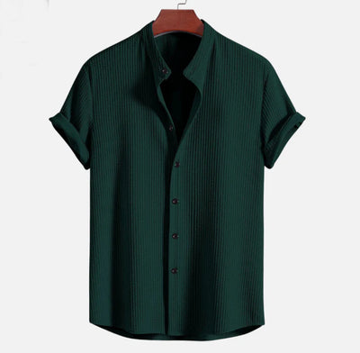 Camisa Suelta de Manga Corta para Hombre - Comodidad Veraniega - Image 27