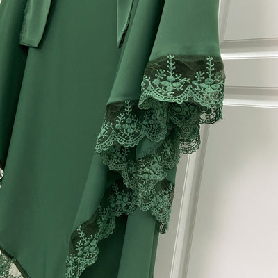 Tocado Árabe Baotou con Encaje - Velo de Moda en Colores Sólidos - Image 11