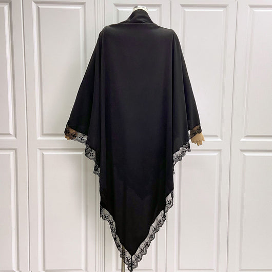 Tocado Árabe Baotou con Encaje - Velo de Moda en Colores Sólidos - Image 12