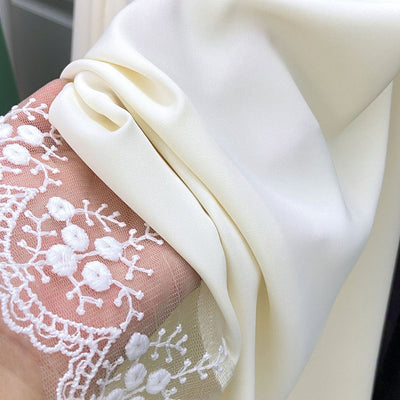 Tocado Árabe Baotou con Encaje - Velo de Moda en Colores Sólidos - Image 13