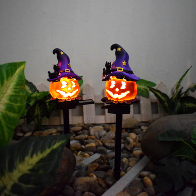 Linterna Solar de Calabaza Halloween - Decoración de Resina Artesanal para Jardín - Image 14