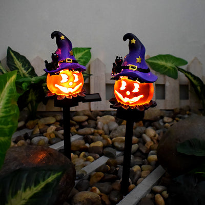 Linterna Solar de Calabaza Halloween - Decoración de Resina Artesanal para Jardín - Image 16