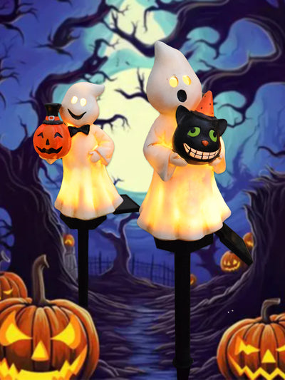 Linterna Solar de Calabaza Halloween - Decoración de Resina Artesanal para Jardín - Image 18