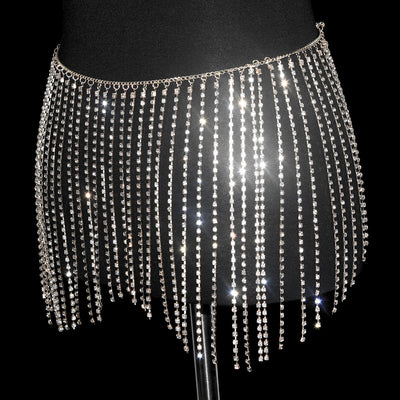 Falda Danza Vientre Lentejuelas Flecos Brillante - Image 7