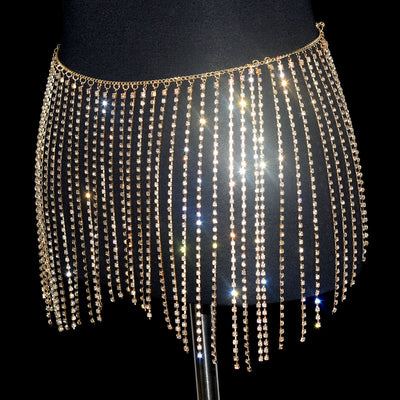 Falda Danza Vientre Lentejuelas Flecos Brillante - Image 9