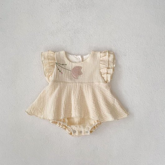 Vestido Princesa Niña Verano con Bordado Coreano - Enterizo Elegante - Image 45
