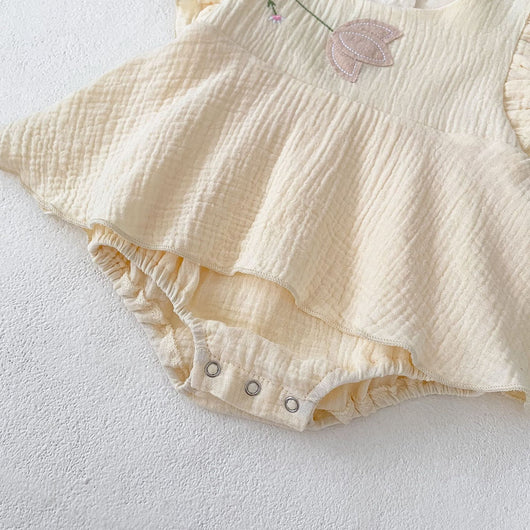 Vestido Princesa Niña Verano con Bordado Coreano - Enterizo Elegante - Image 55